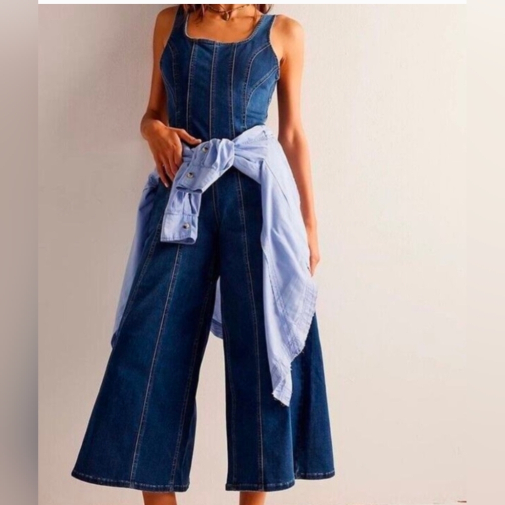 Free people Lover Land Wide Legged Jumpsuit
